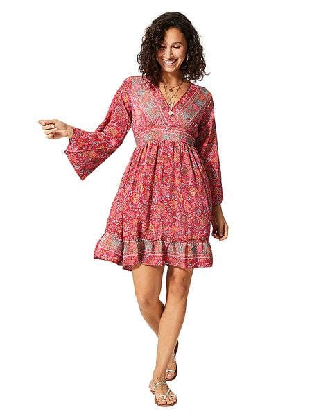 Ipanima Sukienka w kolorze czerwonym ze wzorem rozmiar: 38/40. Czerwone sukienki damskie Ipanima, bez wzorów, klasyczne, bez ramiączek. Za 57.06 zł.