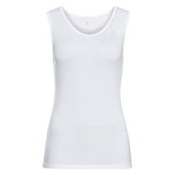 Koszulka tech. damska Odlo BL TOP v-neck singlet PERFORMANCE X-LIGH. Białe koszulki damskie ODLO, bez wzorów, bez kołnierzyka, bez ramiączek. Za 199.99 zł.