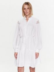 Bruuns Bazaar Sukienka codzienna Leora BBW3156 Biały Regular Fit. Białe sukienki damskie Bruuns Bazaar, bez wzorów, z wiskozy, bez ramiączek. Za 479.99 zł.