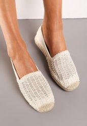 Beżowe Wsuwane Espadryle na Płaskiej Podeszwie Ozdobione Plecionką z Juty Loracila. Brązowe espadryle damskie Born2be, bez wzorów, bez obcasa, na płaskiej podeszwie. Za 59.99 zł.
