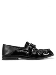 Badura Mokasyny CAMELLIA-V1792-255 Czarny. Czarne mokasyny damskie Badura, z lakierowanej skóry, bez obcasa. Za 299.99 zł.
