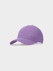 4F Czapka z daszkiem strapback uniseks - fioletowa L/XL. Fioletowe czapki z daszkiem damskie 4F, na lato, bez wzorów, z bawełny. W wyprzedaży za 29.99 zł.
