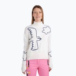 Sweter damski Rossignol Jcc Roll Neck. Białe swetry klasyczne damskie Rossignol, bez kołnierzyka. Za 939.99 zł.