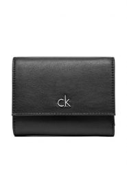 Calvin Klein Portfel Ck Daily Medium Trifold_Pbl K60K612851 Czarny. Czarne portfele damskie Calvin Klein, bez wzorów, ze skóry. Za 169.99 zł.
