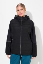 Damskie Funkcjonalna kurtka hybrydowa HYPRAR wodoodporna ze stretchem. Czarne kurtki damskie Ulla Popken, plus size, bez wzorów, z materiału. Za 639.99 zł.
