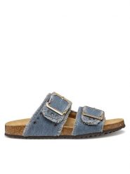 Geox Klapki D Brionia R D55Y3S 00011 C4005 Niebieski. Niebieskie klapki damskie Geox, bez wzorów, z materiału, bez obcasa, bez zapięcia. Za 309.99 zł.