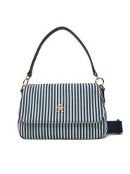 Tommy Hilfiger Torebka Poppy Summer Conv. Crossover AW0AW17166 Granatowy. Niebieskie torebki klasyczne damskie Tommy Hilfiger, z materiału, bez dodatków. Za 259.99 zł.