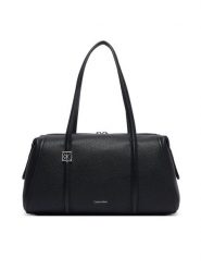 Calvin Klein Torebka Emblem Hw Pebble Doctor Shoulder LV04F3614G Czarny. Czarne torebki klasyczne damskie Calvin Klein, ze skóry, bez dodatków. Za 569.99 zł.