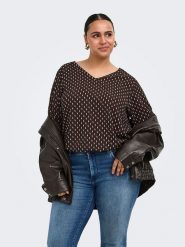 ONLY Carmakoma Bluzka w kolorze brązowym rozmiar: 42. Brązowe bluzki damskie Only Carmakoma, bez wzorów, bez kołnierzyka, bez ramiączek. Za 119.95 zł.