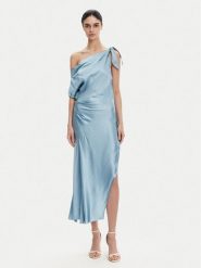 PINKO Sukienka koktajlowa 104986 A2GZ Niebieski jasny Regular Fit. Niebieskie sukienki damskie Pinko, bez wzorów, z wiskozy, wizytowe, bez ramiączek. Za 865.99 zł.
