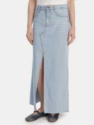 Guess Jeans Spódnica jeansowa W6GD52 D7902 Niebieski Regular Fit. Niebieskie spódnice damskie Guess Jeans, z aplikacjami, z bawełny. Za 246.99 zł.