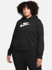 Nike Bluza w kolorze czarno-białym rozmiar: 1X. Białe bluzy damskie Nike, bez wzorów, z kapturem. Za 236.45 zł.