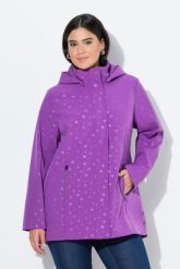 Damskie Kurtka softshell HYPRAR wodoodporna kaptur rozcięcie u dołu. Fioletowe kurtki damskie Ulla Popken, plus size, bez wzorów, z elastanu. Za 599.99 zł.