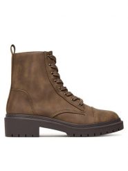 Aldo Botki Goer 14115083 Brązowy. Brązowe botki damskie ALDO, ze skóry, bez obcasa, na płaskiej podeszwie, bez zapięcia. Za 389.99 zł.