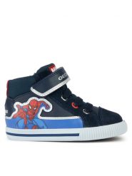 Geox Sneakersy SPIDER-MAN B Kilwi Boy B36A7D 08554 C4226 S Granatowy. Niebieskie buty sportowe chłopięce Geox, ze skóry, bez zapięcia. Za 219.99 zł.