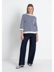 More & More Sweter w kolorze biało-granatowym rozmiar: 38. Białe swetry klasyczne damskie More & More, bez kołnierzyka. Za 131.43 zł.