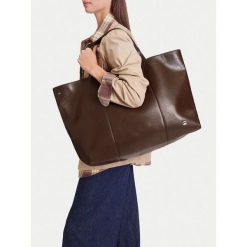 Torebka G-Star. Brązowe shopper bag G-Star, bez wzorów, bez dodatków. Za 299.99 zł.