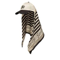 Czapka z daszkiem KARL LAGERFELD. Czarne czapki z daszkiem damskie KARL LAGERFELD, bez wzorów. Za 429.99 zł.