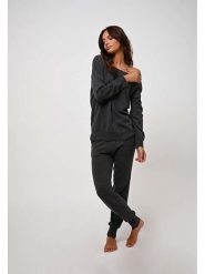 AUTHENTIC CASHMERE Kaszmirowe spodnie dresowe "Ferrand" w kolorze antracytowym rozmiar: L. Czarne spodnie dresowe damskie AUTHENTIC CASHMERE, na lato, l, bez wzorów, z dresówki. Za 459.04 zł.