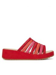 Caprice Klapki 9-27201-44 Czerwony. Czerwone klapki damskie Caprice, bez wzorów, ze skóry, bez obcasa, bez zapięcia. Za 239.99 zł.