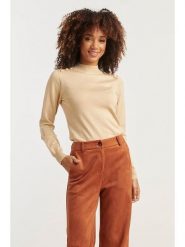 Smashed Lemon Sweter w kolorze beżowym rozmiar: L. Brązowe swetry klasyczne damskie Smashed Lemon, l, bez kołnierzyka. Za 104.99 zł.