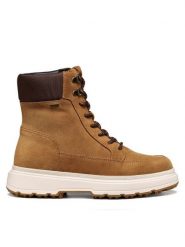 Geox Trzewiki D Lamidie + Grip Abx D66XMA 022FU CT66R Brązowy jasny. Brązowe botki damskie Geox, bez obcasa, na płaskiej podeszwie, bez zapięcia. Za 819.99 zł.
