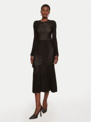 TWINSET Sukienka dzianinowa 242TP3050 Czarny Regular Fit. Czarne sukienki damskie Twinset, bez wzorów, z dzianiny, bez ramiączek. Za 769.99 zł.
