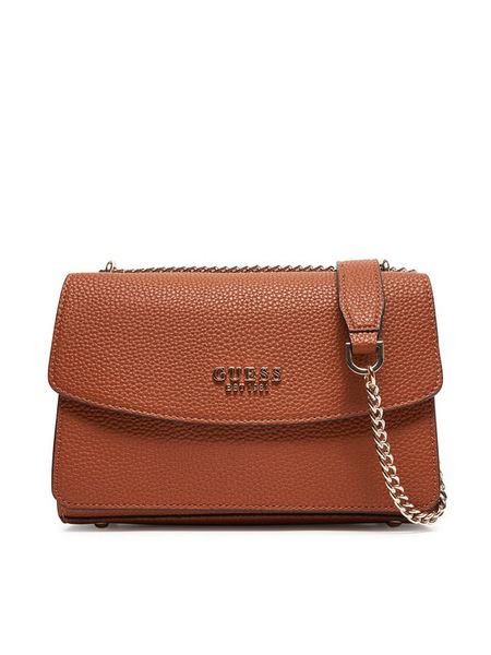 Guess Torebka HWBG73 34210 Brązowy. Brązowe listonoszki damskie Guess, z aplikacjami, ze skóry, bez dodatków. Za 299.99 zł.