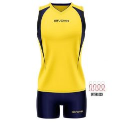 Givova Kit Volley Spike – Zestaw damski M. Niebieskie koszulki sportowe damskie Givova, m, bez wzorów, bez ramiączek. Za 249.99 zł.