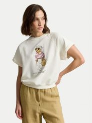Polo Ralph Lauren T-Shirt 211B20069001 Biały Relaxed Fit. Białe t-shirty damskie Polo Ralph Lauren, l, bez wzorów, z bawełny, bez kołnierzyka. Za 1,199.00 zł.