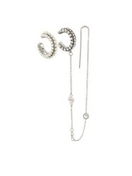Tory Burch Kolczyki 161055 Srebrny. Szare kolczyki damskie Tory Burch, metalowe. Za 449.99 zł.