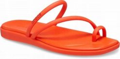 Klapki Dla Dorosłych Crocs Miami Toe Loop. Brązowe klapki damskie Crocs, bez wzorów, z materiału, bez obcasa, bez zapięcia. Za 199.99 zł.
