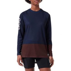 Koszulka damska POC MTB Pure LS Jersey z długim rękawem. Niebieskie bluzki damskie POC, l, bez wzorów, z jersey, bez kołnierzyka, bez ramiączek. Za 311.00 zł.