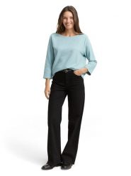 Tom Tailor Bluzka w kolorze turkusowym rozmiar: XL. Niebieskie bluzki damskie Tom Tailor, xl, bez wzorów, z bawełny, bez kołnierzyka, bez ramiączek. Za 65.54 zł.