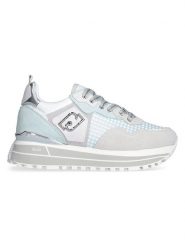 Liu Jo Skórzane sneakersy w kolorze srebrno-błękitnym rozmiar: 39. Niebieskie obuwie sportowe damskie Liu Jo, z materiału, bez zapięcia. Za 405.05 zł.