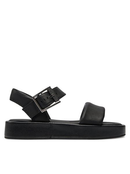 Clarks Sandały Alda Strap 26176257 Czarny. Czarne sandały damskie Clarks, bez wzorów, ze skóry, bez obcasa, na płaskiej podeszwie, bez zapięcia. Za 449.99 zł.