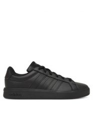 Adidas Sneakersy Grand Court 3.0 Shoes Junior KK3791 Czarny. Czarne buty sportowe dziewczęce Adidas, ze skóry, bez zapięcia. Za 179.99 zł.