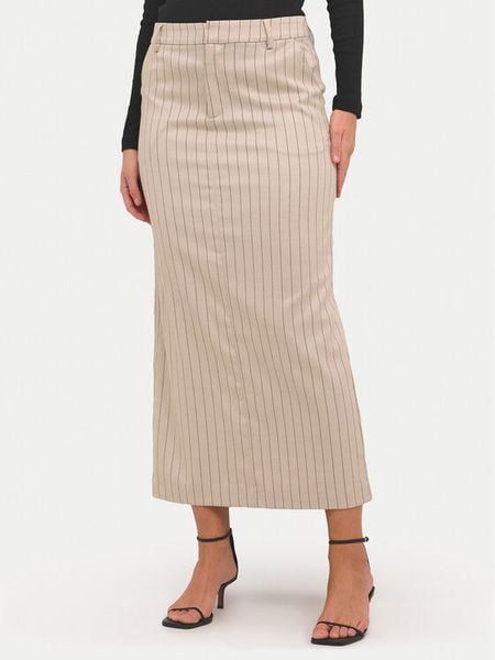 Kaffe Spódnica midi Agathe 10508753 Beżowy Regular Fit. Brązowe spódnice damskie Kaffe, bez wzorów, z syntetyku, midi. Za 199.99 zł.