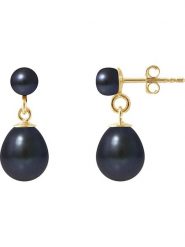 Mitzuko Złote kolczyki-wkrętki z perłami rozmiar: onesize. Czarne kolczyki damskie Mitzuko, z perłą, złote. Za 674.99 zł.