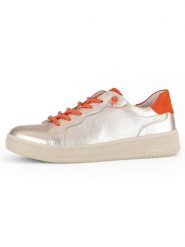Gabor Skórzane sneakersy w kolorze beżowo-pomarańczowym rozmiar: 37. Brązowe obuwie sportowe damskie Gabor, bez zapięcia. Za 162.87 zł.