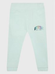 Guess Spodnie dresowe K3RQ11 KA6R0 Zielony Regular Fit. Zielone spodnie dresowe dziewczęce Guess, z aplikacjami, z bawełny. Za 169.99 zł.