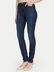 Guess Jeansy W6YA46 D1537 Granatowy Skinny Fit. Niebieskie jeansy damskie Guess, z aplikacjami, z bawełny. Za 434.99 zł.