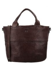 HIDE & STITCHES Skórzana torebka w kolorze brązowym - 37 x 29 x 12 cm rozmiar: onesize. Brązowe torebki klasyczne damskie HIDE & STITCHES, z materiału, przez ramię, bez dodatków. Za 217.99 zł.