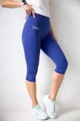 Legginsy 3/4 do biegania damskie 2skin Capris. Niebieskie legginsy damskie 2SkIN, l, bez wzorów, z materiału. Za 139.00 zł.