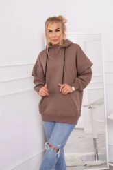Bluza ocieplana z półgolfem mocca. Bluzy damskie KESI, l, bez wzorów, z bawełny, bez kaptura. Za 238.37 zł.