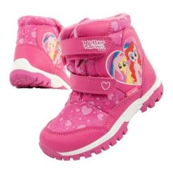 Leomil Buty śniegowce My little pony LP000119 różowe. Czerwone kozaki dziewczęce na zimę, bez wzorów, z materiału, bez obcasa, bez zapięcia. Za 347.21 zł.