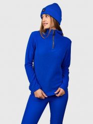 Brunotti Bluza polarowa "Misma" w kolorze niebieskim rozmiar: XS. Niebieskie bluzy damskie Brunotti, xs, bez wzorów, z polaru, bez kaptura. Za 73.99 zł.