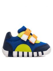 Geox Sneakersy B Iupidoo Boy B3555C 01454 C0685 Granatowy. Niebieskie buty sportowe chłopięce Geox, ze skóry, bez zapięcia. Za 129.99 zł.