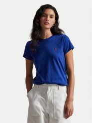 Polo Ralph Lauren T-Shirt 211B14605007 Niebieski Classic Fit. Niebieskie t-shirty damskie Polo Ralph Lauren, xs, bez wzorów, z bawełny, bez kołnierzyka. Za 399.99 zł.