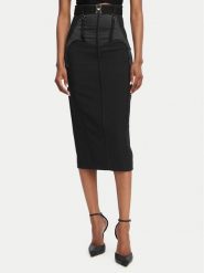 Elisabetta Franchi Spódnica ołówkowa GO-148-62E2-V440 Czarny Slim Fit. Czarne spódnice damskie Elisabetta Franchi, bez wzorów, z syntetyku. Za 1,869.00 zł.